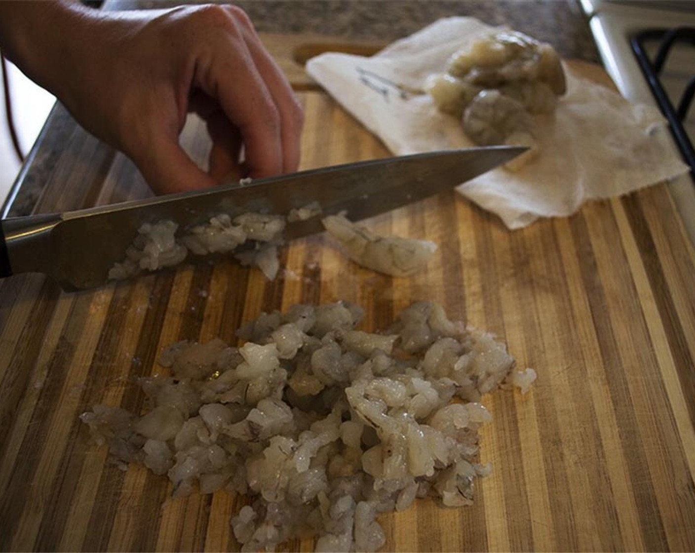 step 5 Puree the Shrimp (8 oz) in a food processor or finely mince by hand.