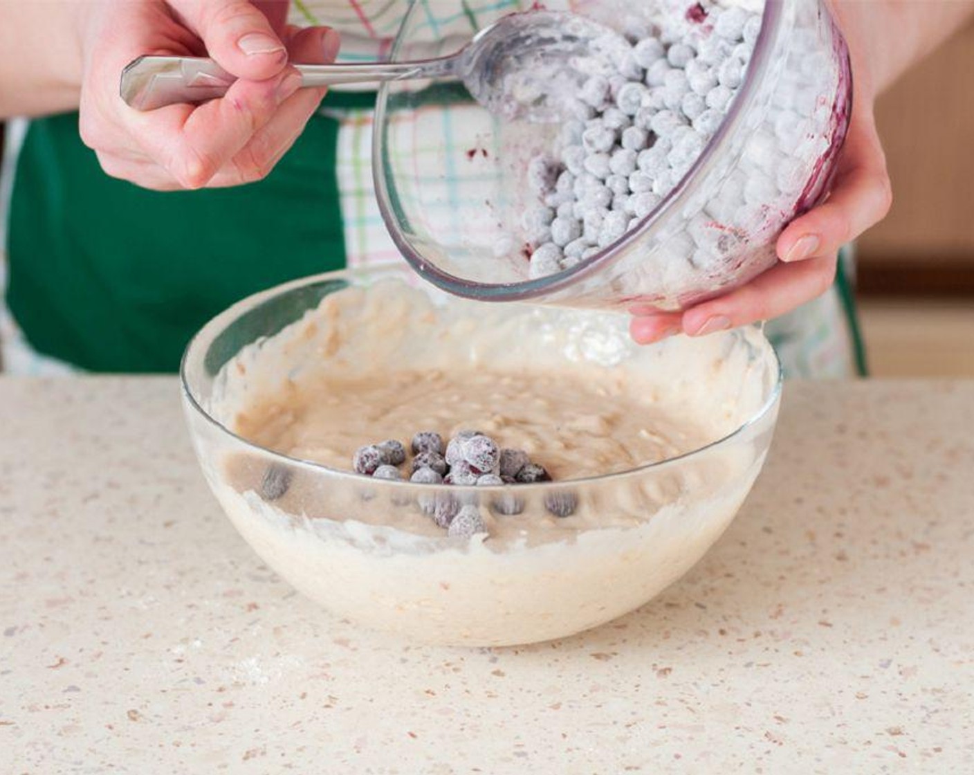 step 3 Fold in the blueberries.