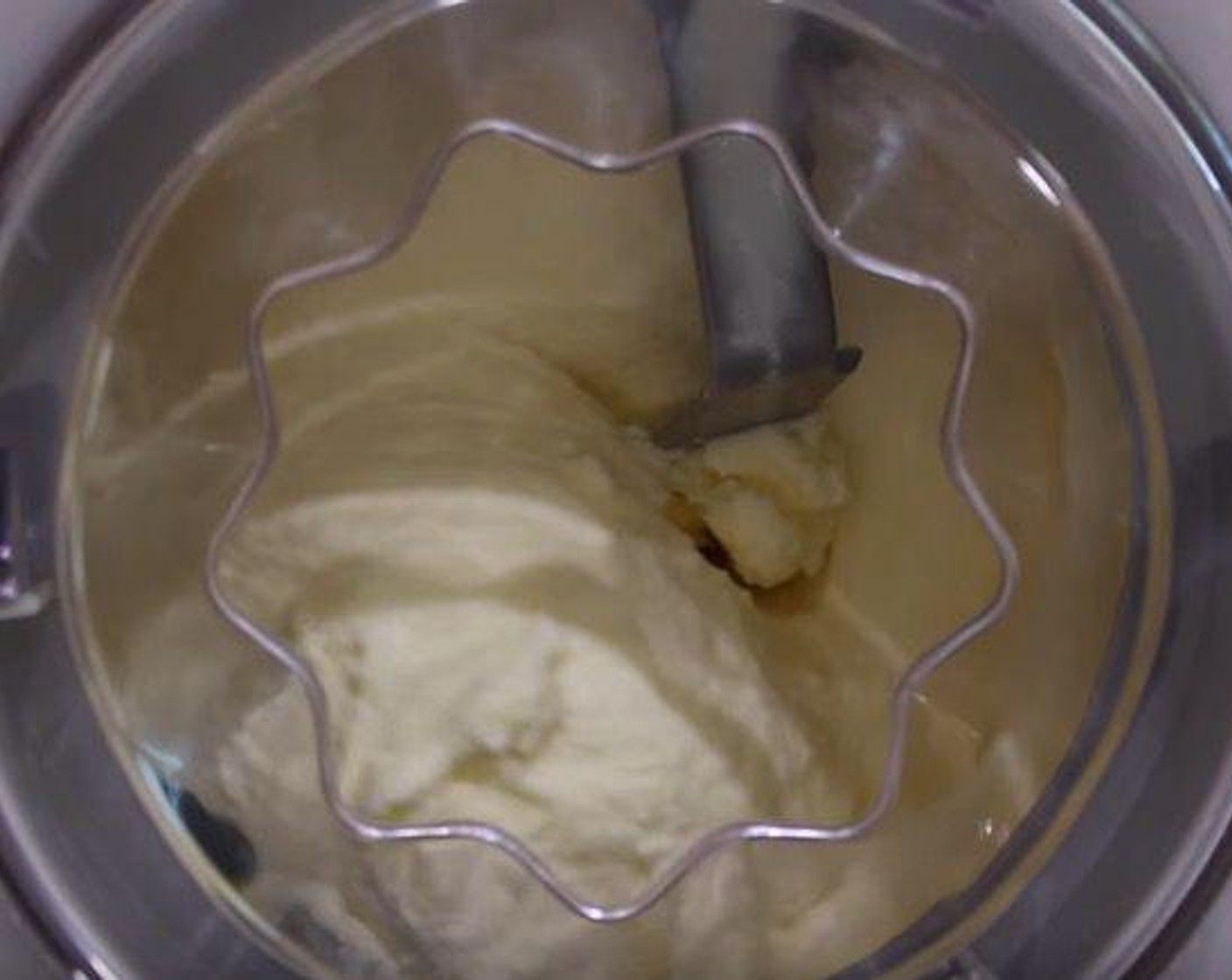 step 2 Pour into ice cream churner. Churn for 12-15 minutes.