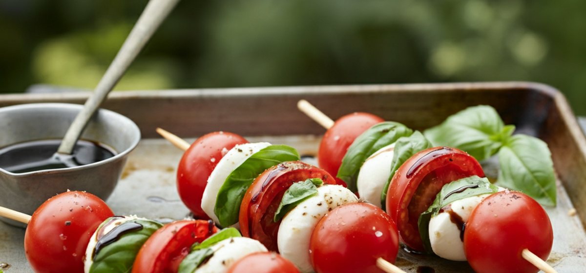 Tomato and Mozzarella Skewers Recipe | SideChef