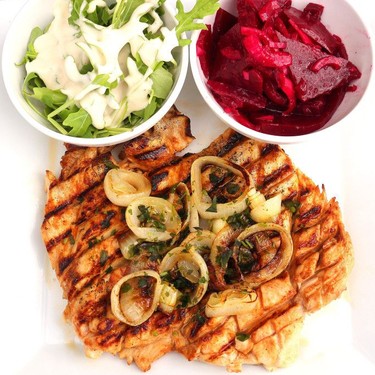 Grilled Chicken Breast with Sautéed Onion Recipe | SideChef