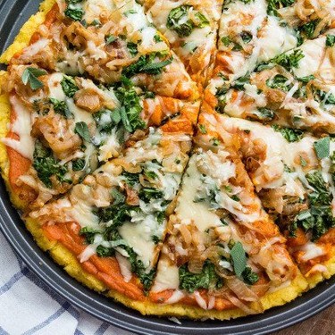 Polenta Pizza With Kabocha Squash and Kale Recipe | SideChef