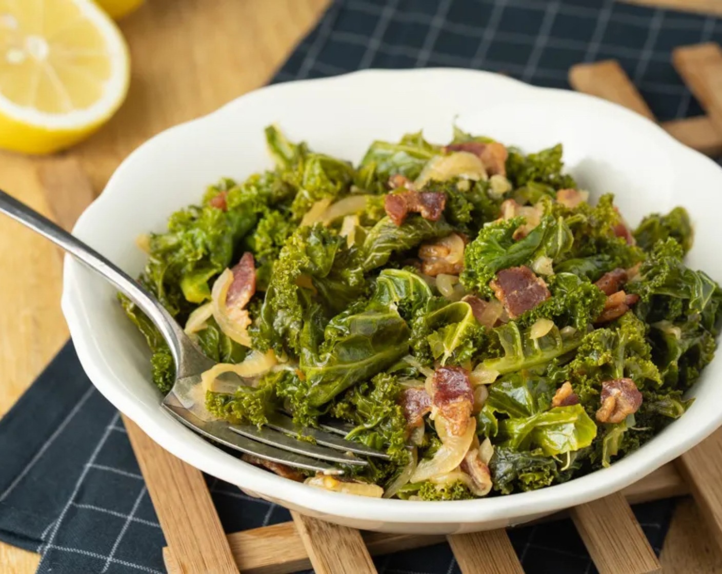 Braised Kale with Bacon