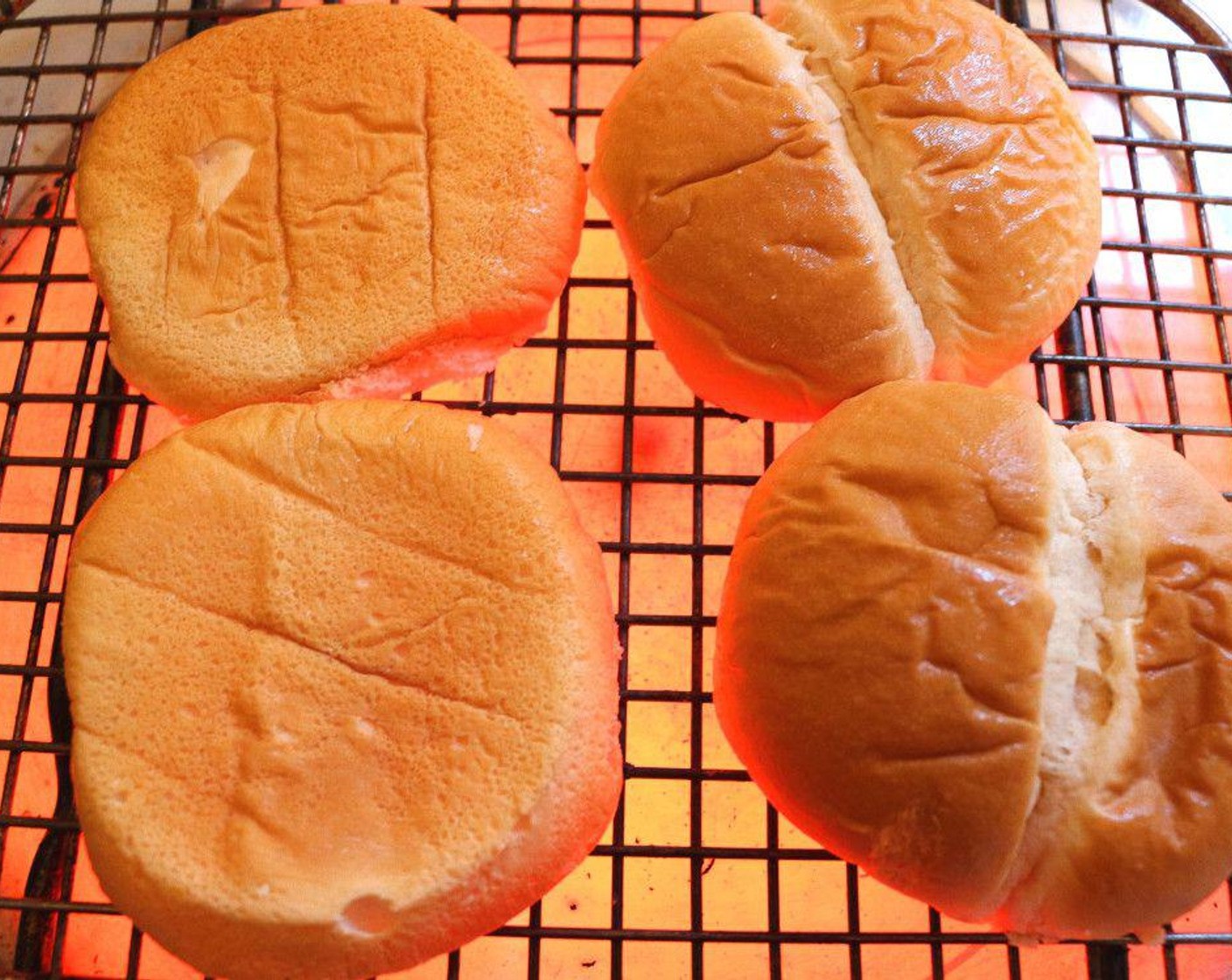 step 1 Toast your Hamburger Buns (2) on the grill, in the oven or in a pan.