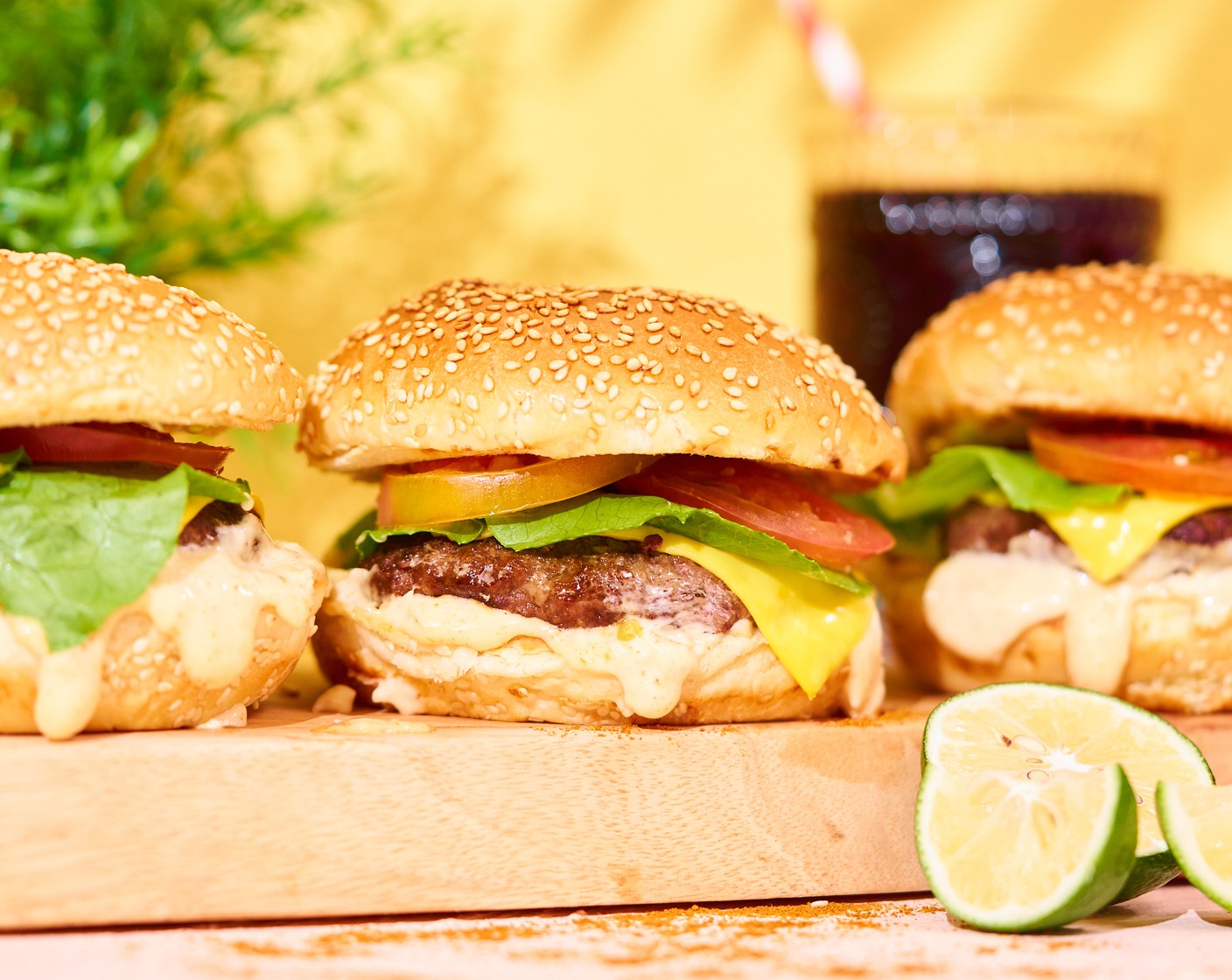 Air-Fryer Hamburgers with Chili-Lime Mayo