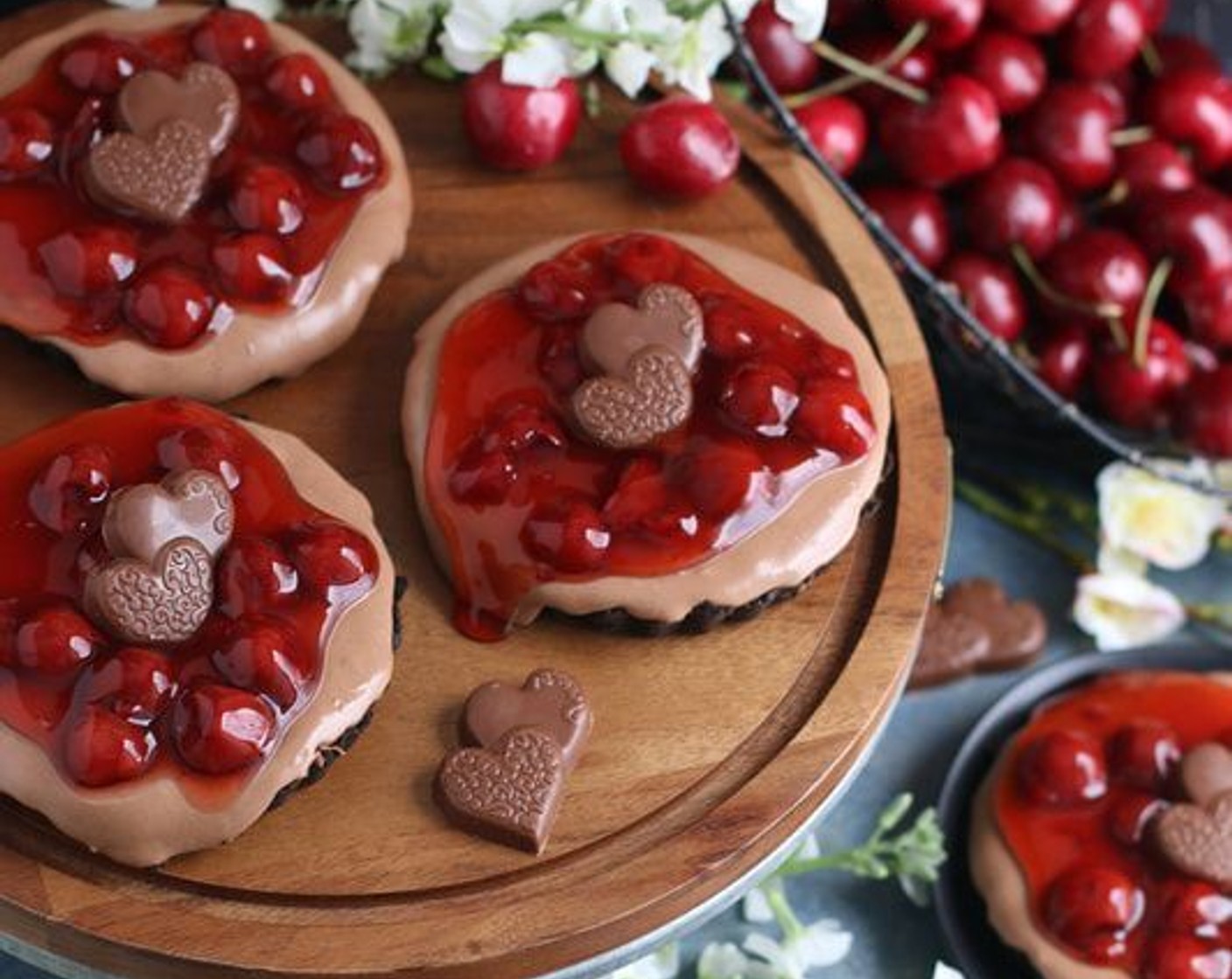 Black Forest Chocolate Cheesecake Tarts