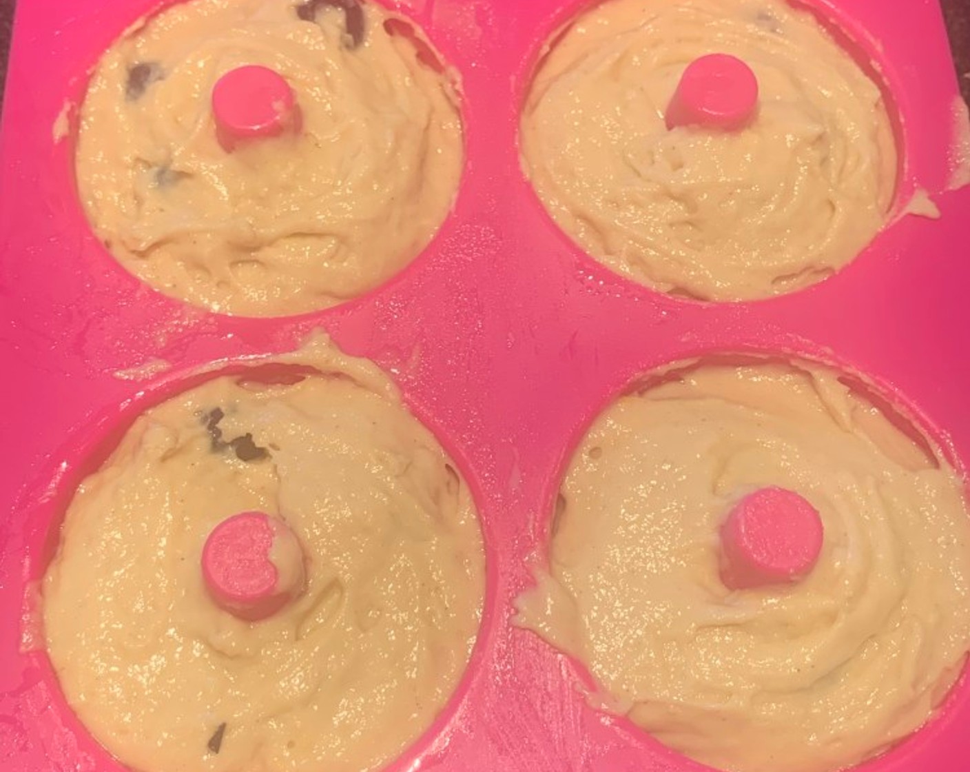 step 7 Fill each donut mold evenly, with the mixture coming right to the top.