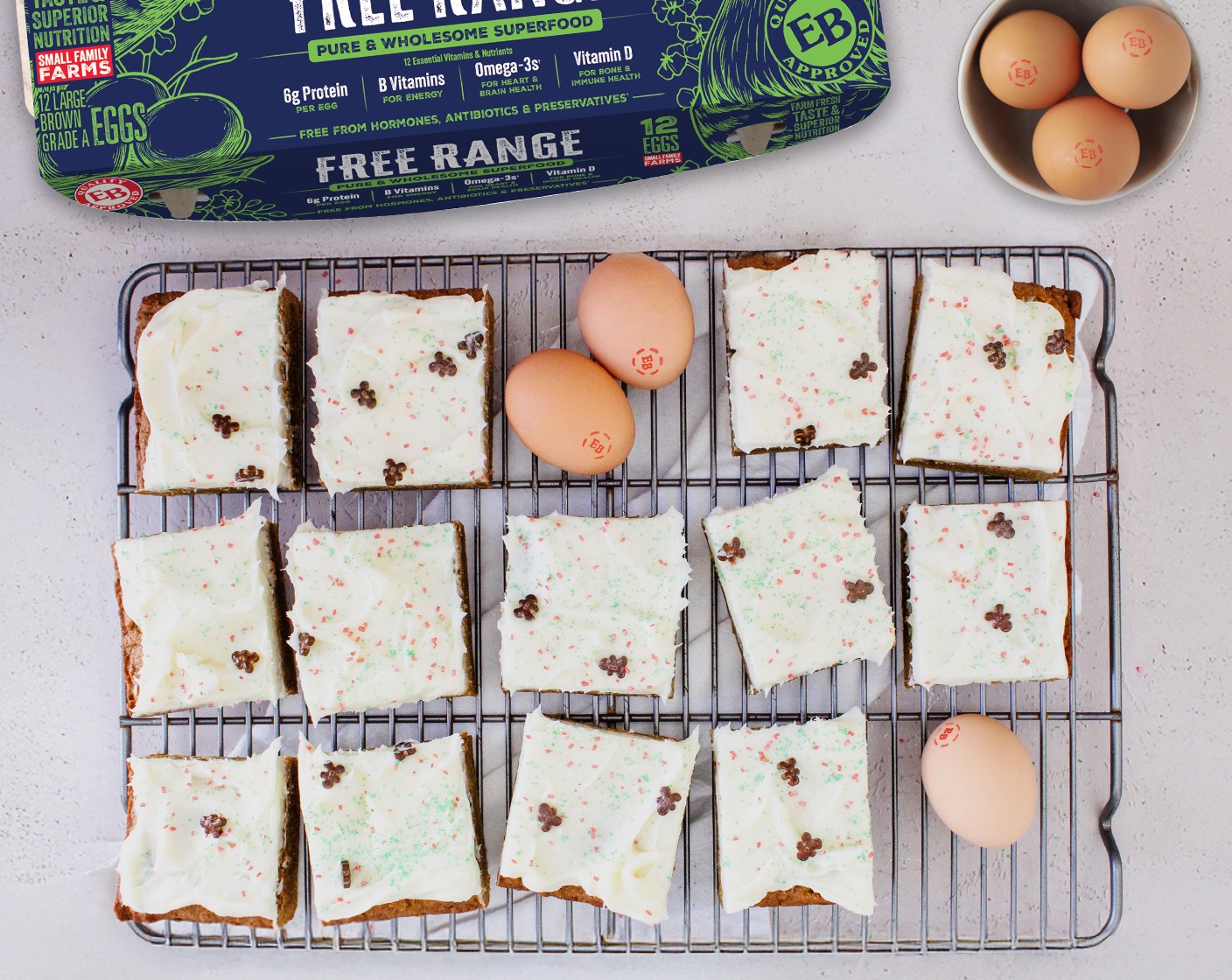 Frosted Gingerbread Cookie Bars