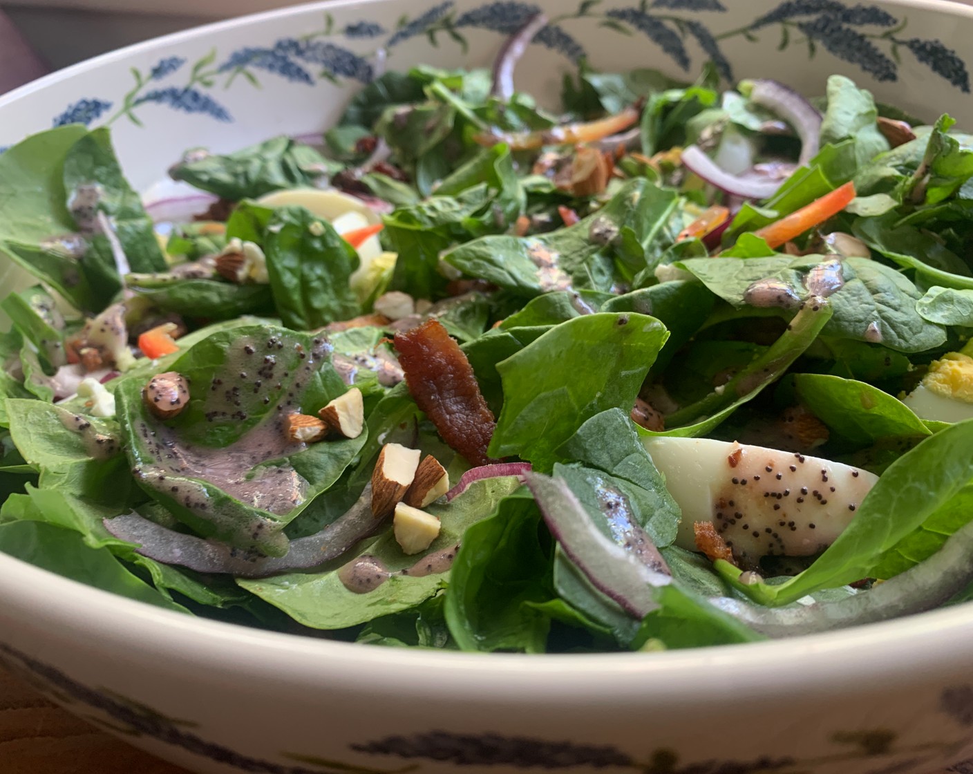 Spinach Salad with Raspberry Poppy Seed Dressing