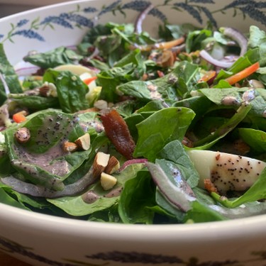 Spinach Salad with Raspberry Poppy Seed Dressing Recipe | SideChef