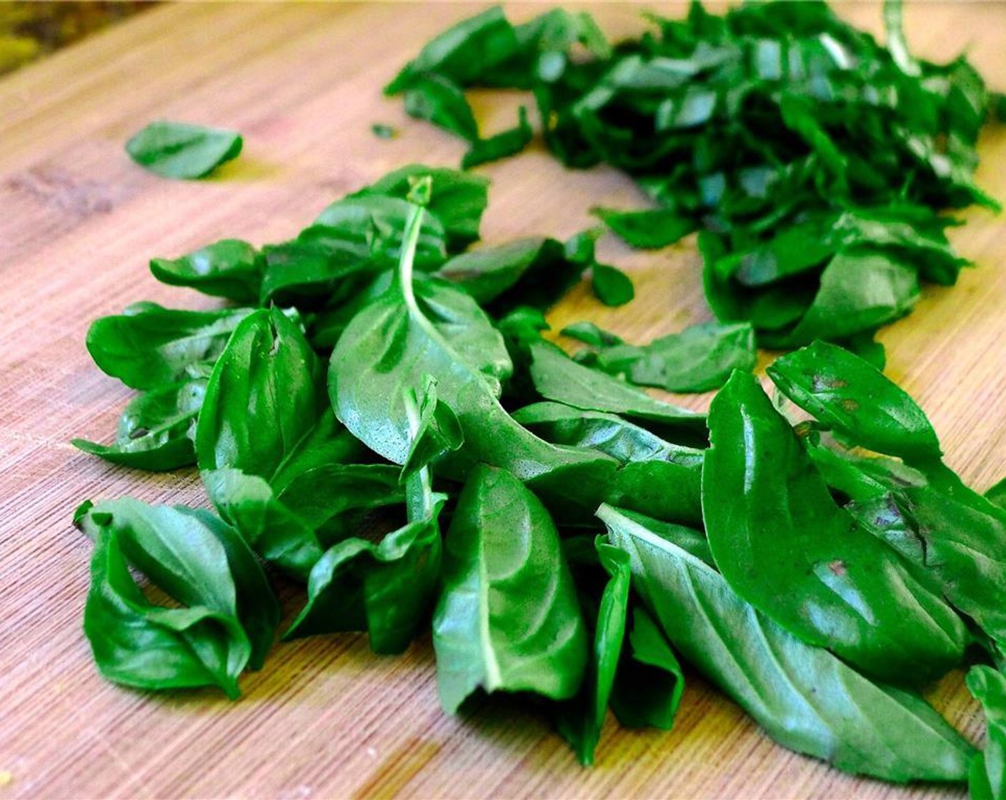 step 10 Finely chop the Fresh Basil (1/2 cup). Set aside.