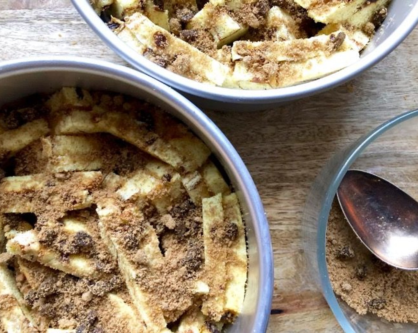 step 6 In a small bowl stir together Sun-Maid Raisins (4 Tbsp), Brown Sugar (4 Tbsp), and Simply Organic Cinnamon, Ground (1/2 tsp). Sprinkle over top.