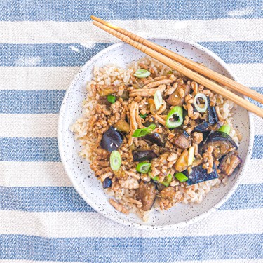 Chinese Ground Chicken and Roasted Eggplant Stir-Fry Recipe | SideChef