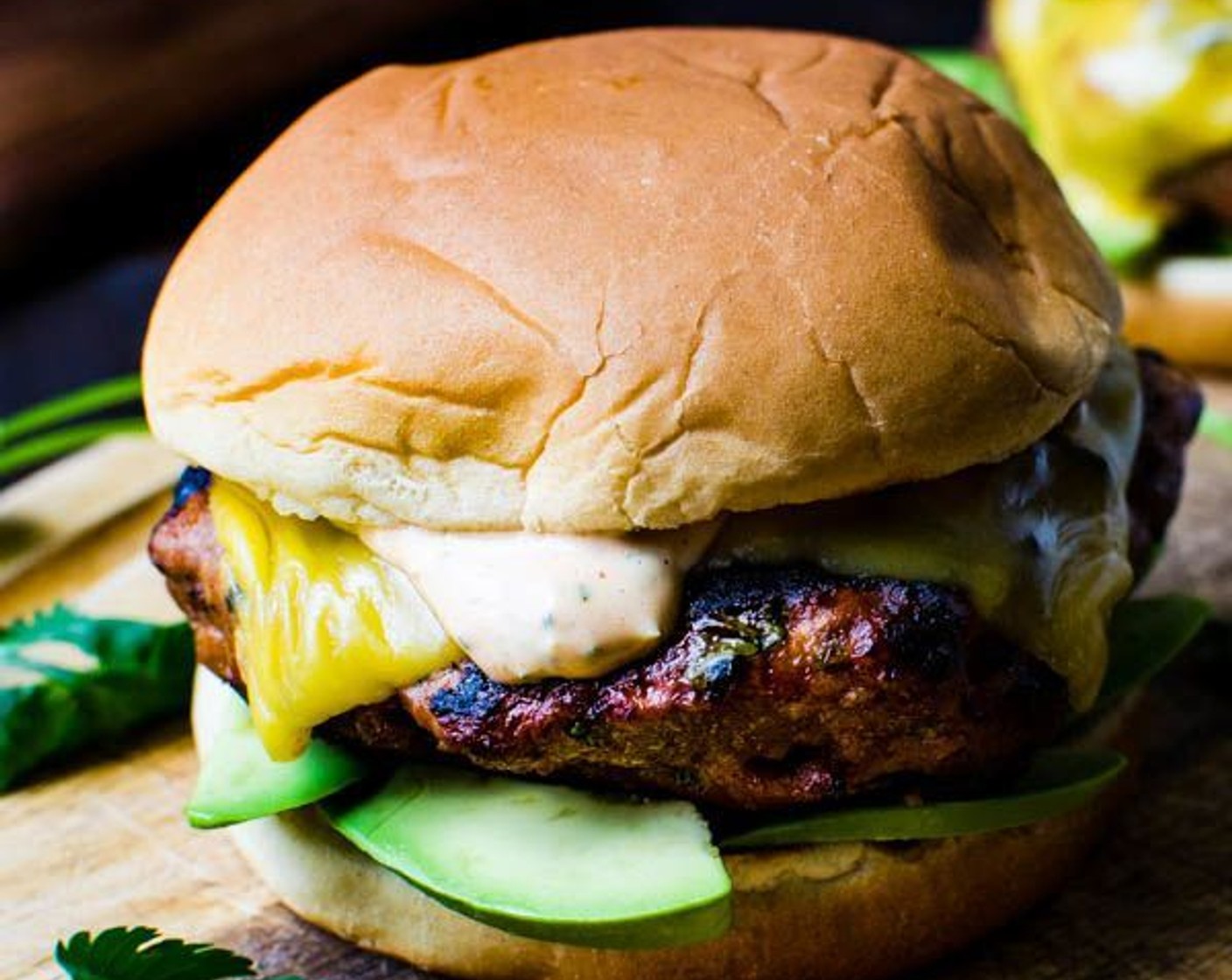 Sriracha Avocado Turkey Burgers