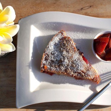 Black Plum Torte with Caramelized Black Plum Compote Recipe | SideChef