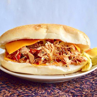 Slow Cooker Chicken Cheesesteaks Recipe | SideChef