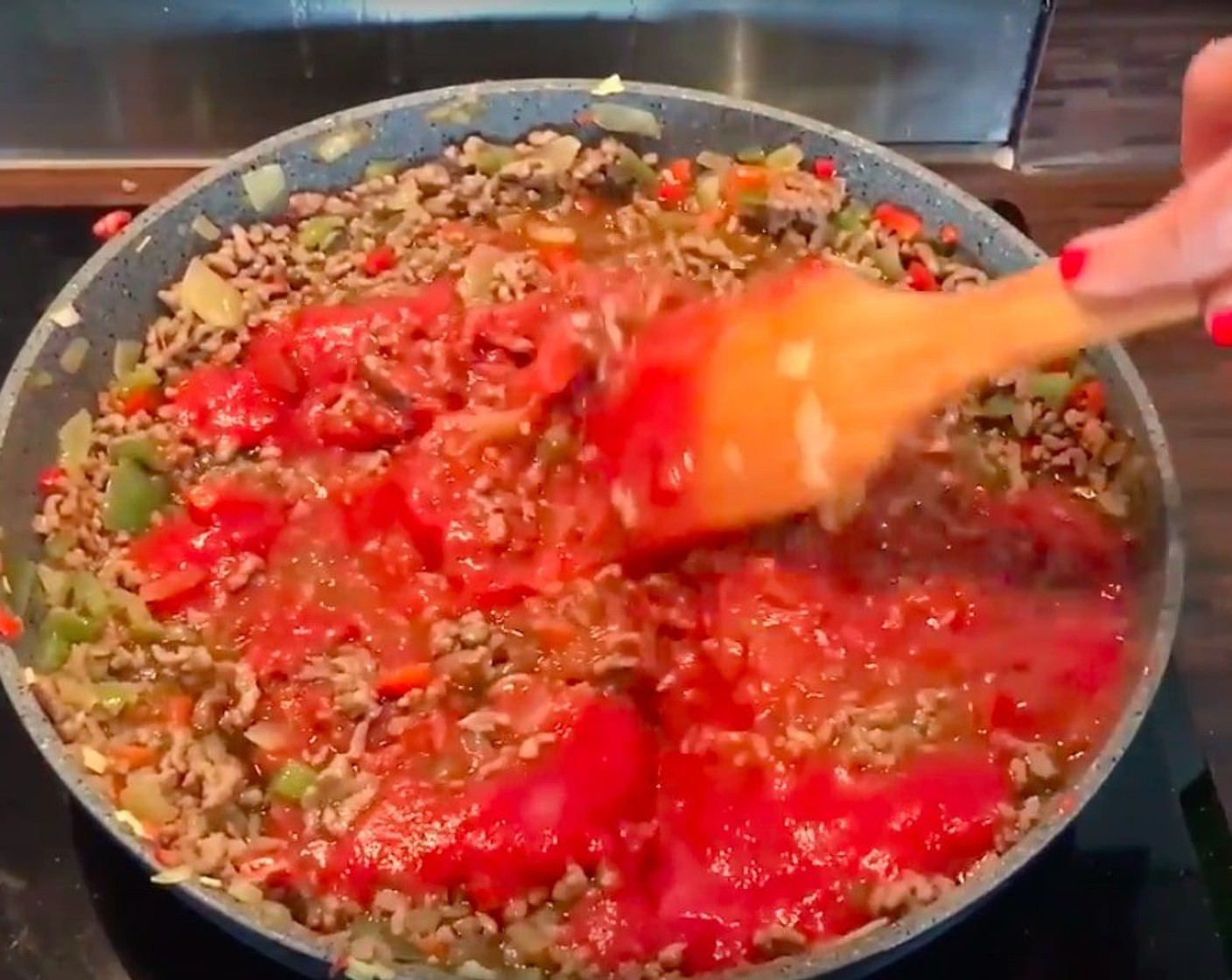 step 8 Add Tomato Sauce (2 cups) and cook it for a few minutes.