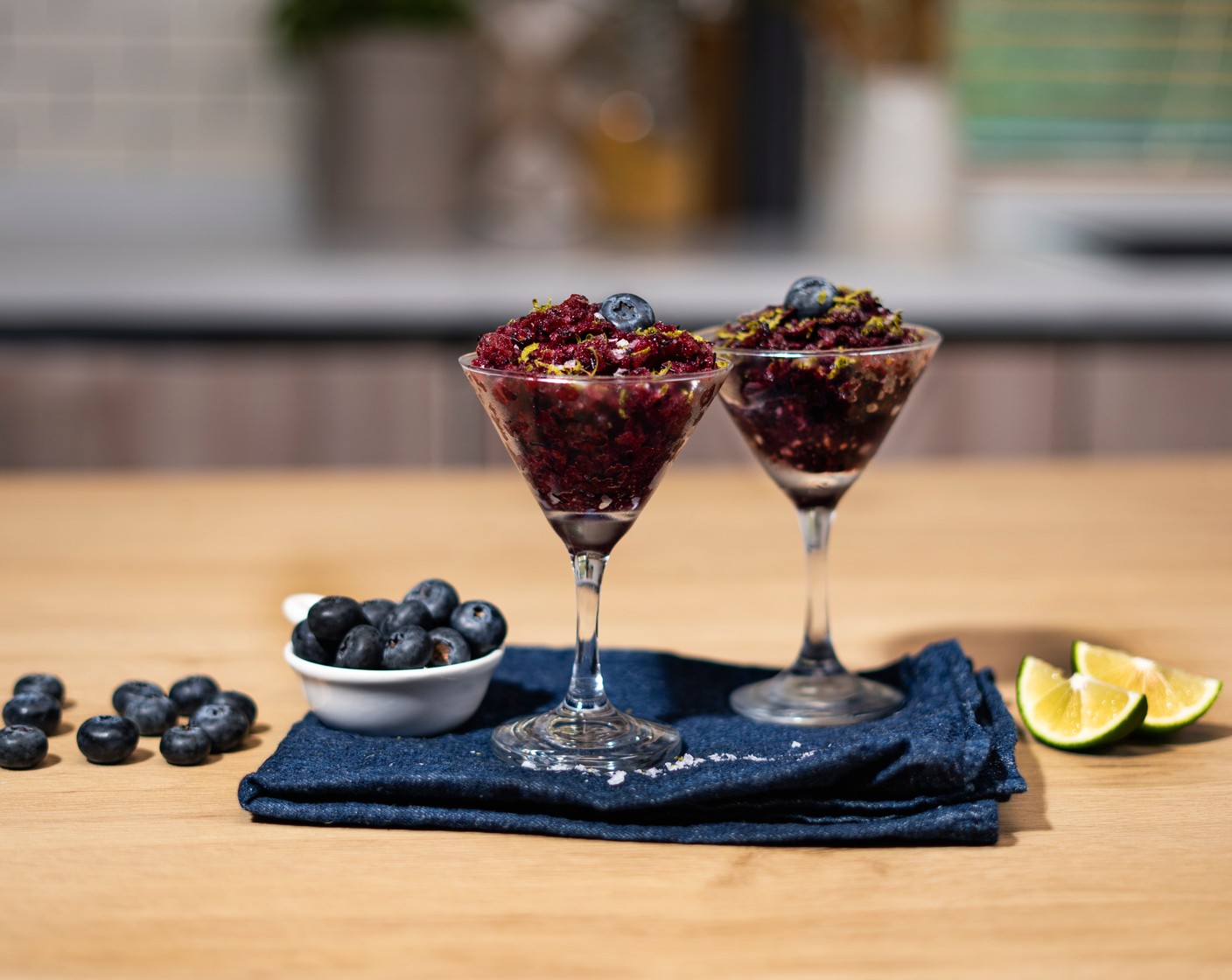 Chili-Lime Blueberry Granita