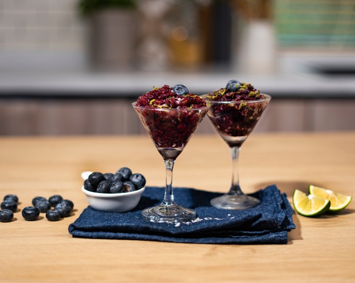 Chili-Lime Blueberry Granita Recipe | SideChef