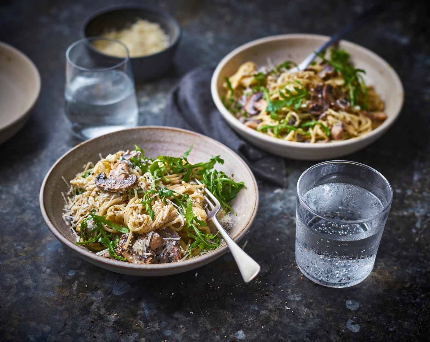 Mushroom and truffle cream cheese spaghetti M&S