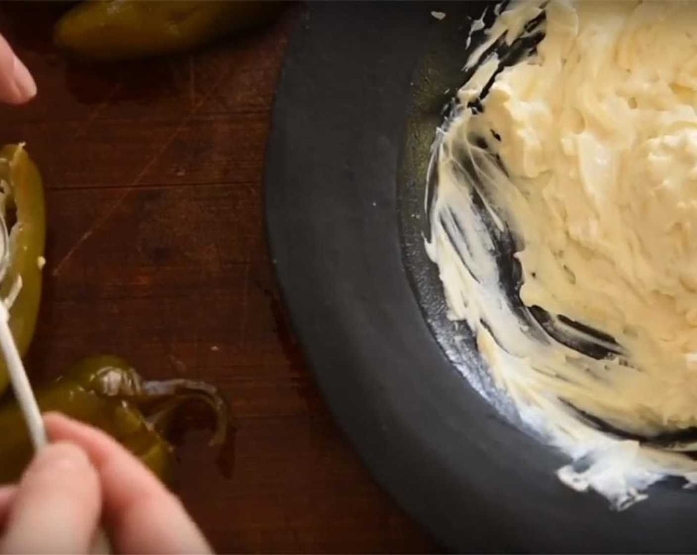 step 4 Fill peppers with cheese mix.