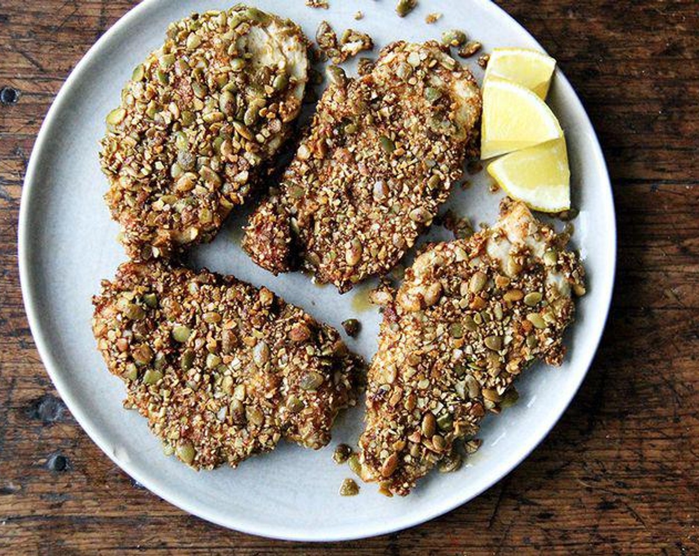 Pepita-Crusted Chicken Cutlets