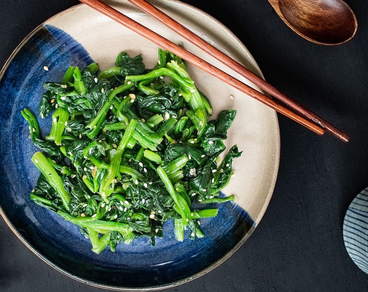 Korean Style Sesame Spinach Salad (Sigeumchi Namul)