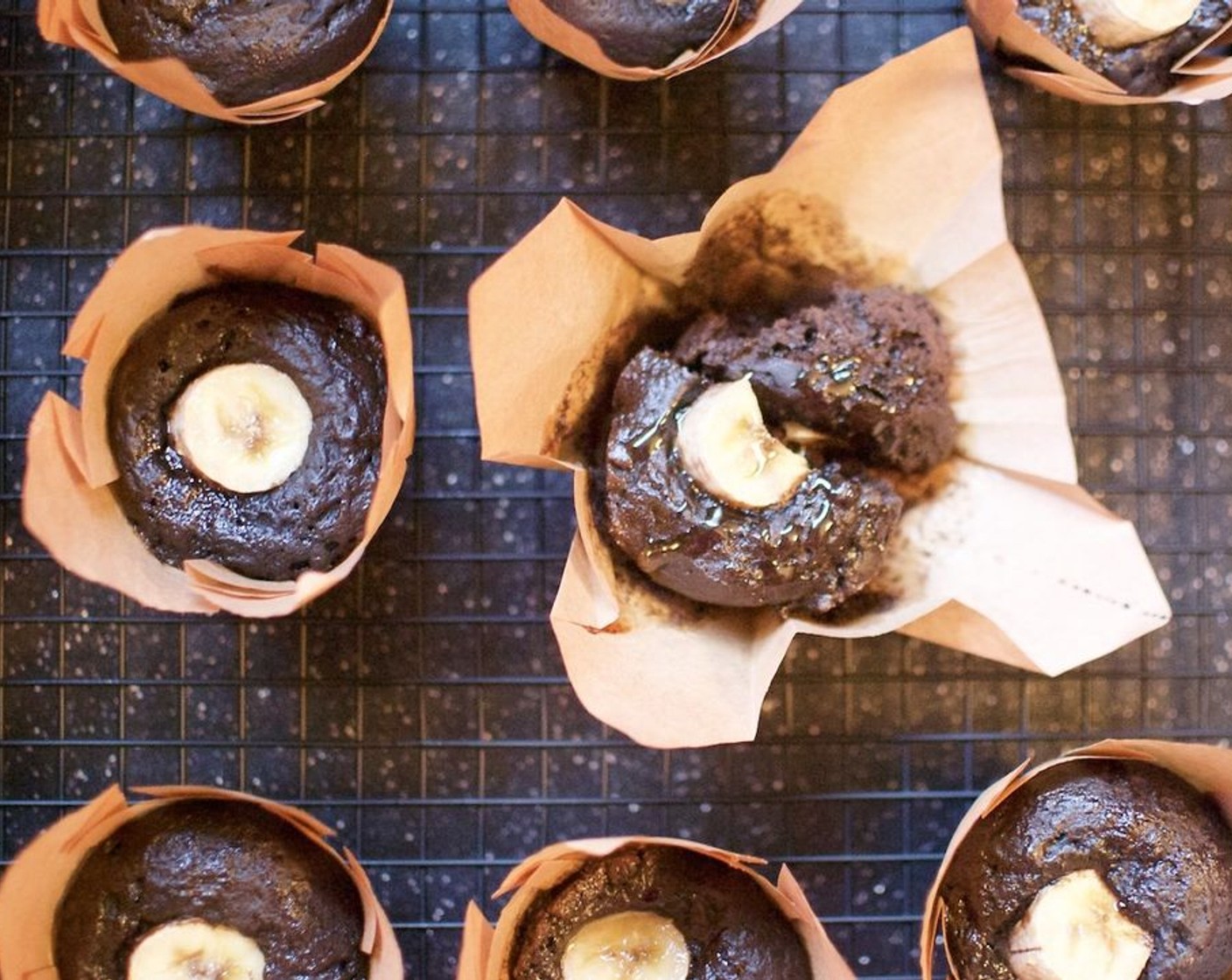 Dark Cocoa Banana Muffins