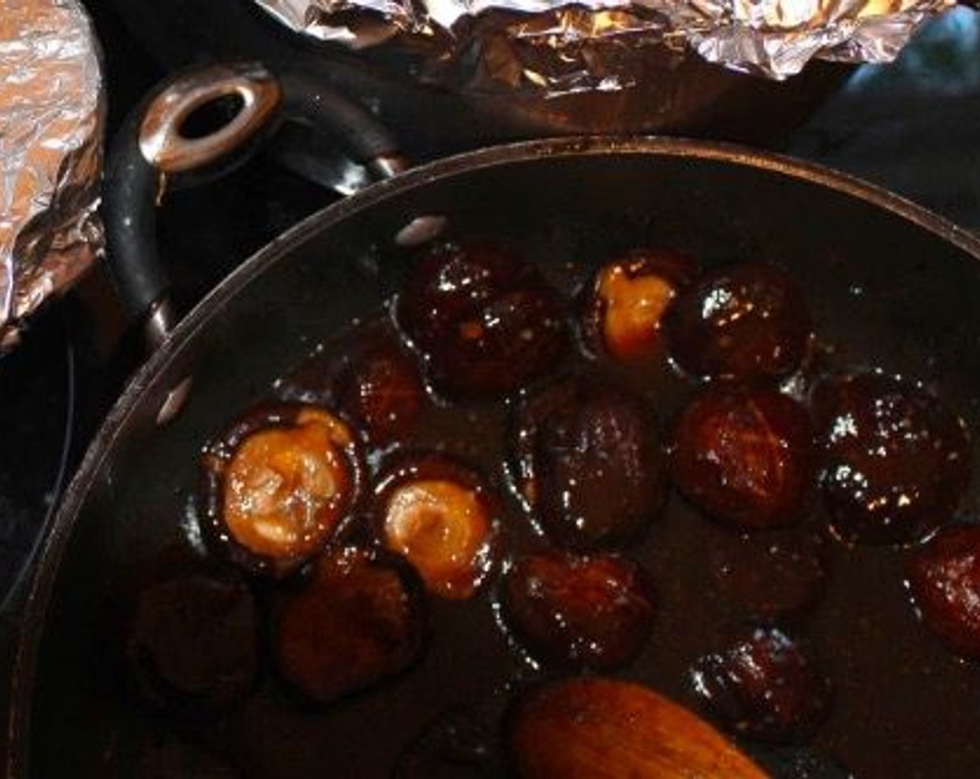 step 10 Remove from the heat, then let the mushrooms steep in the sauce for at least 15 minutes.