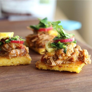 Crispy Polenta Bites with Braised Pork & Citrus Recipe | SideChef