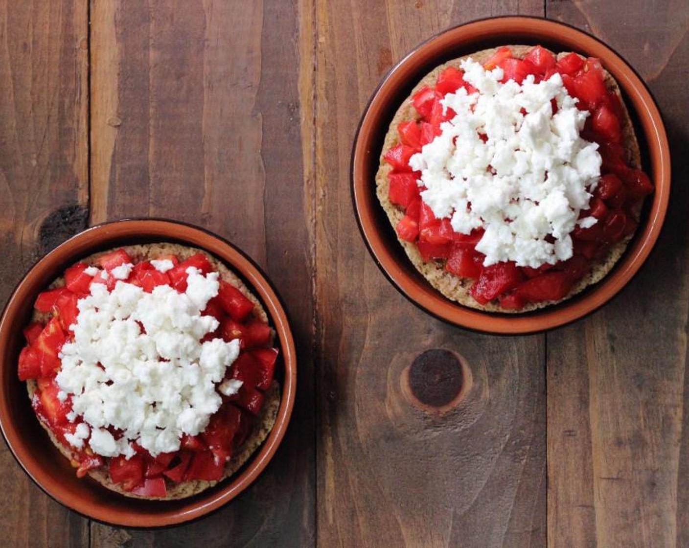 step 3 Sprinkle Feta Cheese (4 Tbsp) on top of tomatoes.