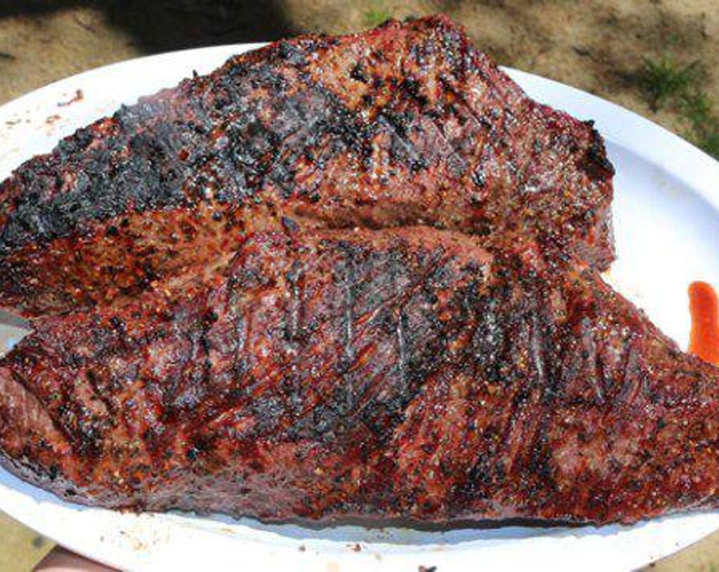 step 6 Sear the Tri Tip on both sides for 4 minutes each side or until internal temperature reaches 130-135 degrees F (54-57 degrees C).