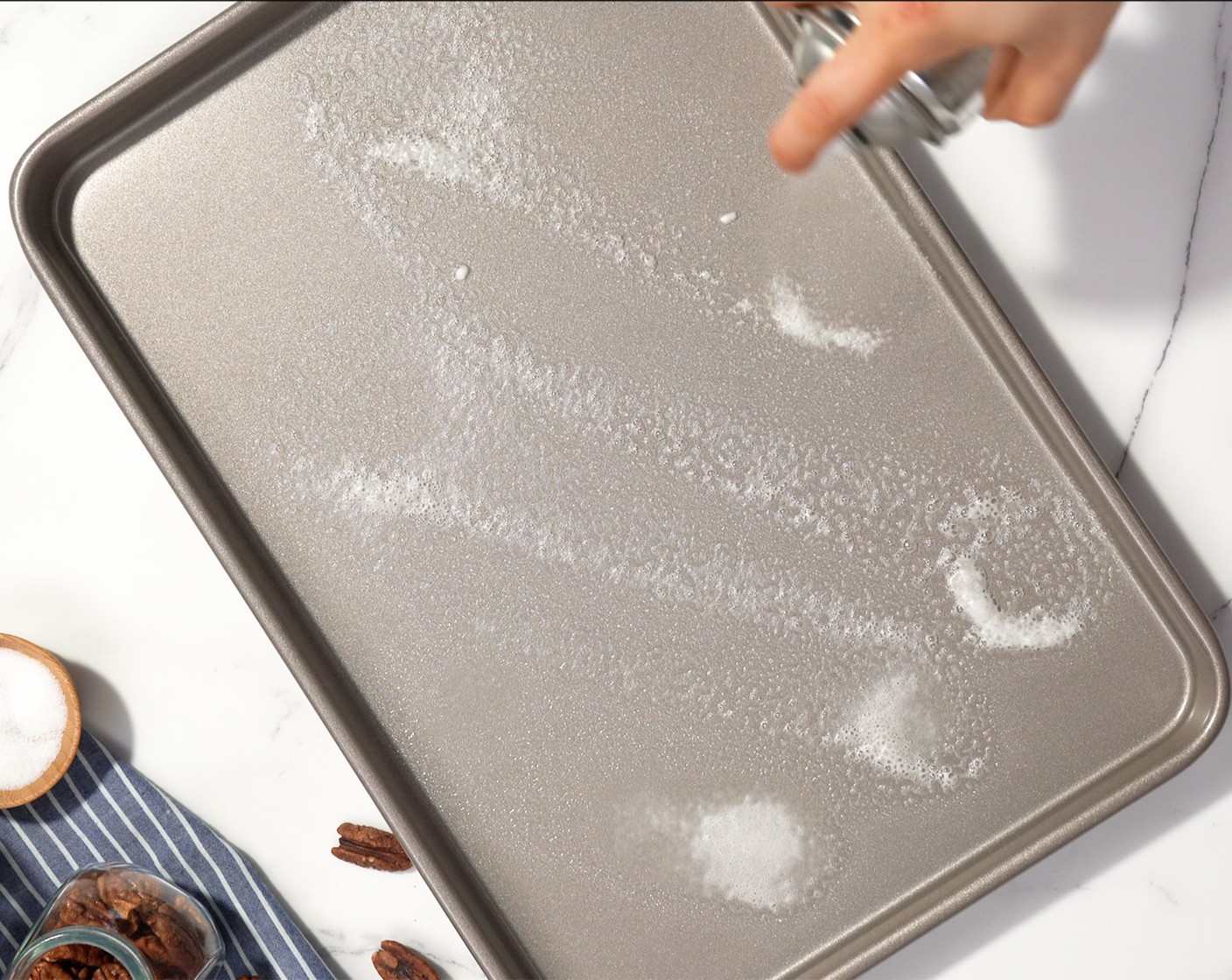 step 2 Grease the baking sheet with Non-Stick Baking Spray (as needed).