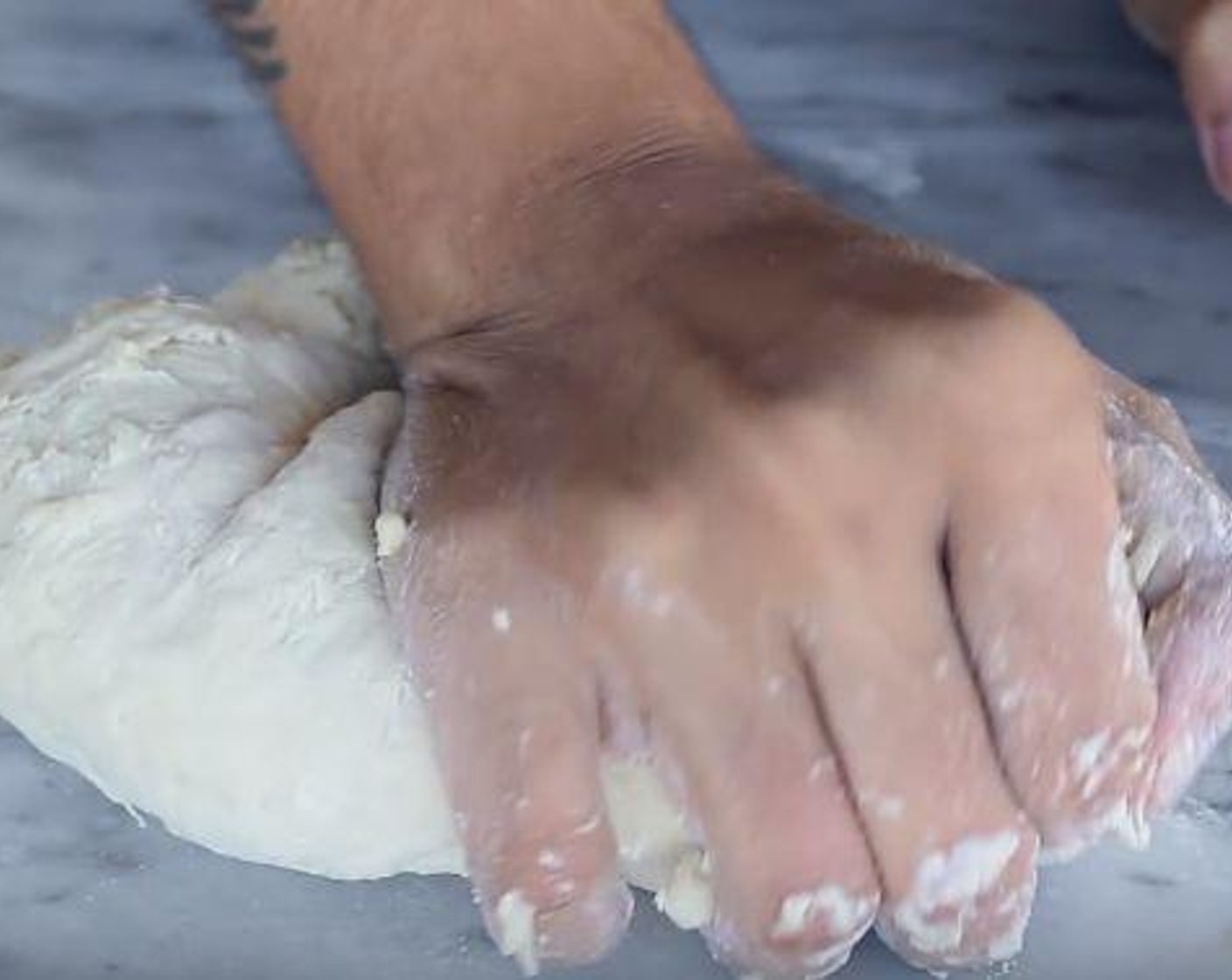 step 2 In a large bowl, add Bread Flour (3 cups) and Salt (1 tsp) and mix. Add the yeast mixture and Butter (4 Tbsp) mix with a wooden spoon until the dough comes together, then switch to your hand. Knead the dough on a surface for 10 minutes.