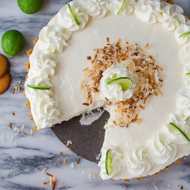 Whipped Key Lime Tart with Coconut Wafer Crust Recipe | SideChef