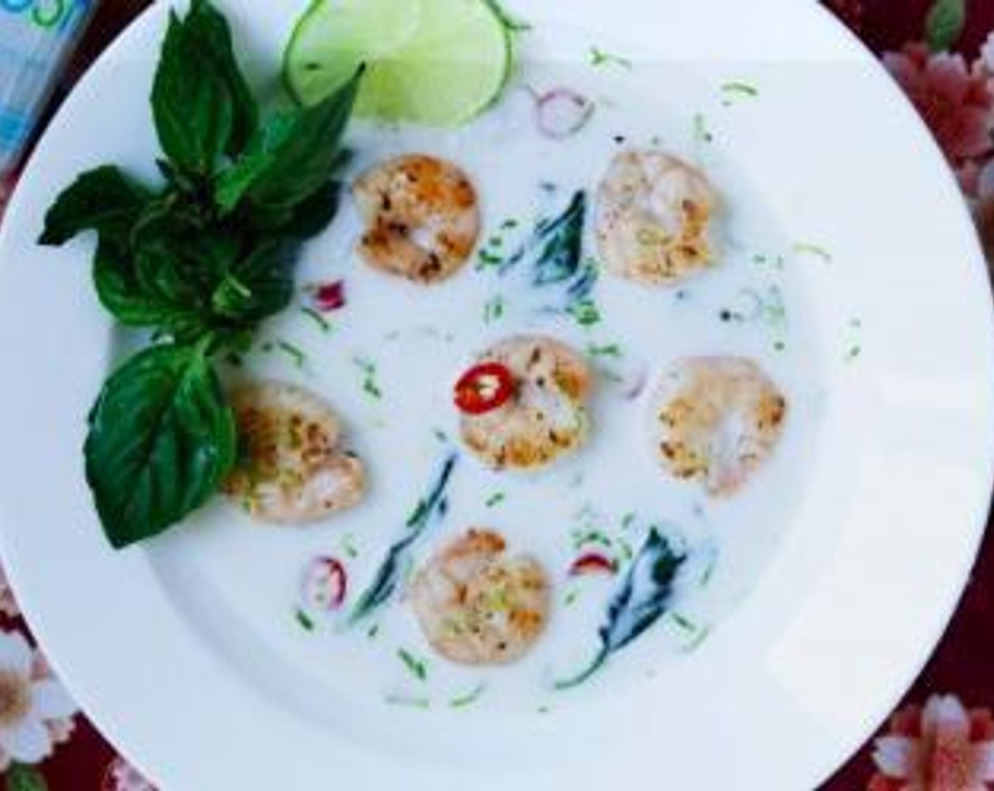 Seared Shrimps with Coconut Lemongrass Sauce