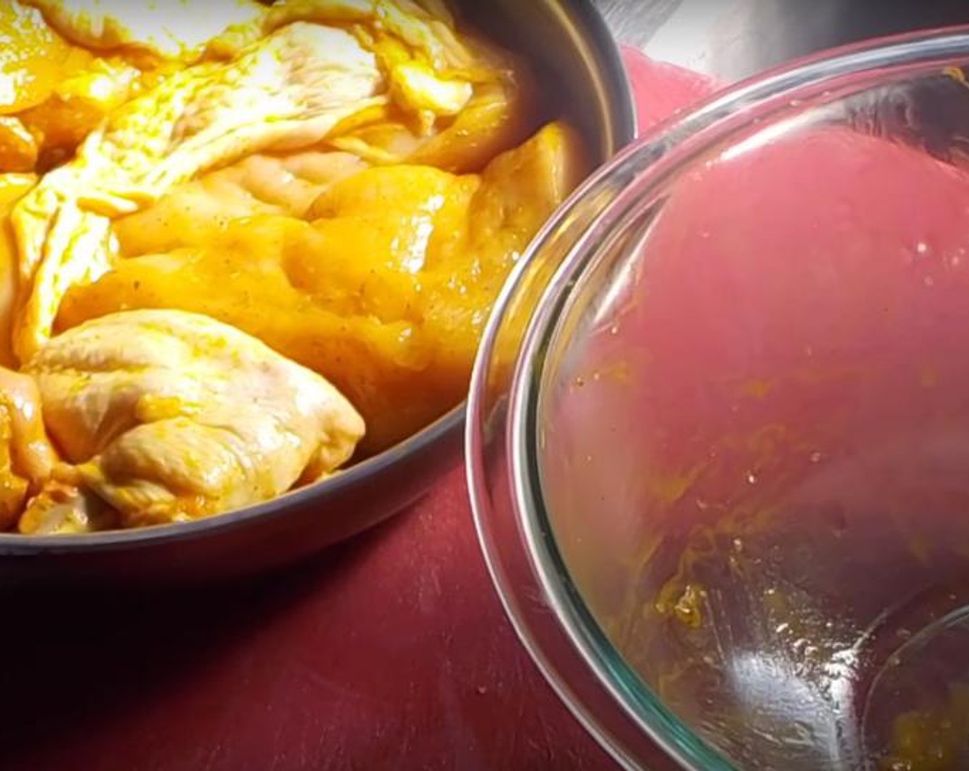 step 5 In a bowl, season Boneless, Skinless Chicken Breasts (4) with Salt (1/2 tsp), Ground Turmeric (1 tsp) and Ground Black Pepper (1/2 tsp). Massage them together and put them into the oven preheated to 350 degrees F (180 degrees C) for about 15 to 20 minutes.