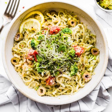 Quick Broccoli Arugula Pesto Pasta Recipe | SideChef