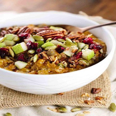 Pumpkin Slow Cooker Steel Cut Oatmeal Recipe | SideChef