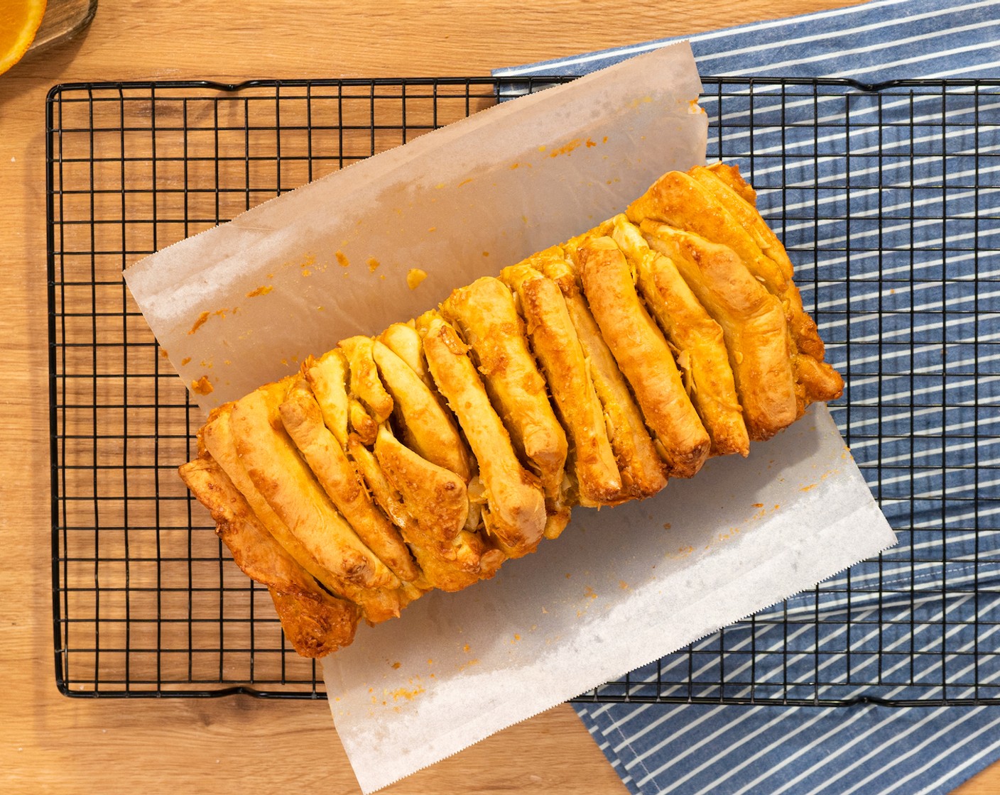 step 9 Remove from the oven. Let cool slightly, then remove from the pan and allow to cool completely on a rack.