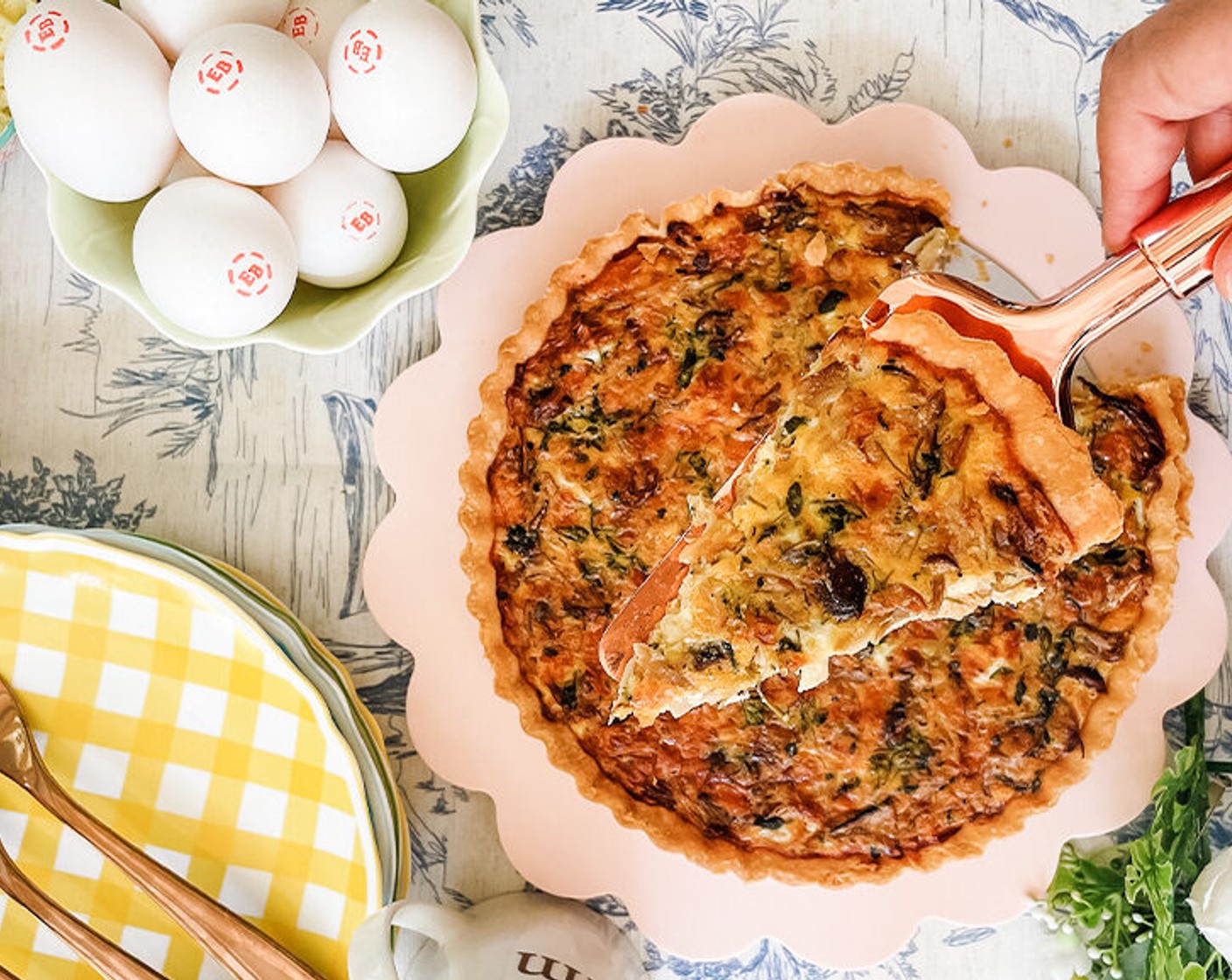 Mushroom and Gruyere Quiche