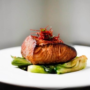Tea Smoked Salmon with Five Spice and Bok Choy Recipe | SideChef