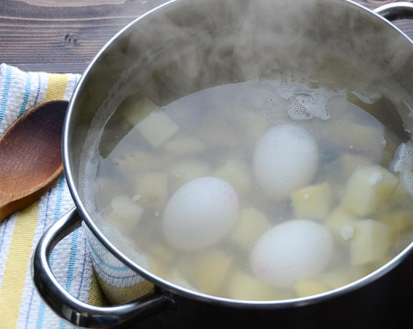 step 4 Carefully add Eggs (3) cook for an additional 5 minutes.