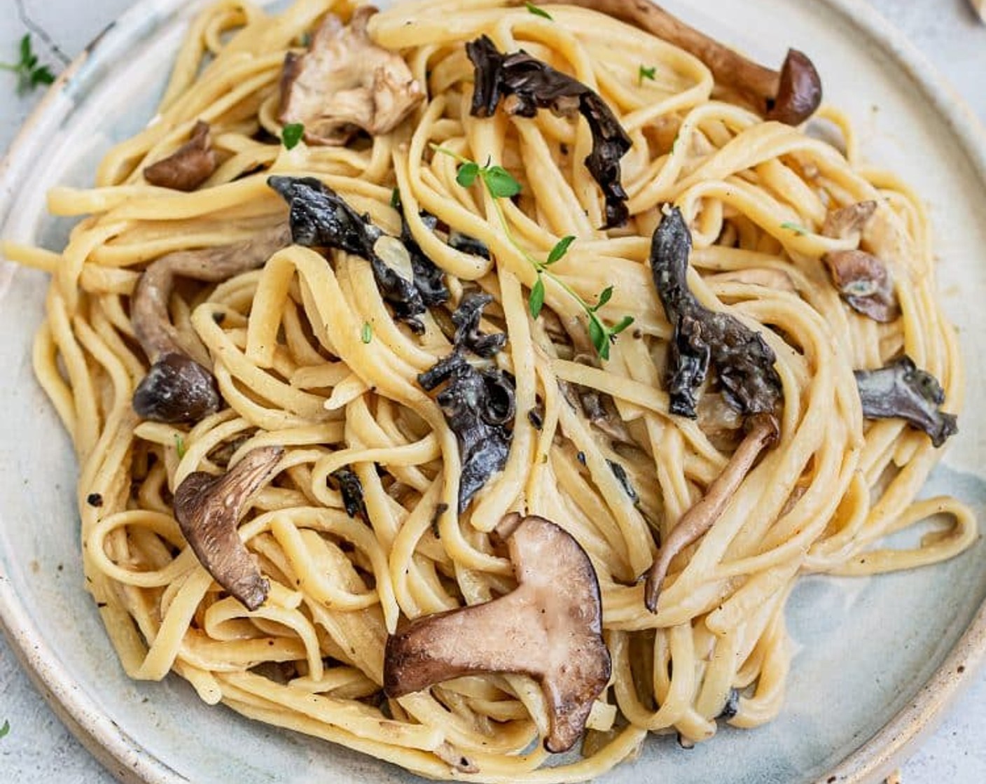 Vegan Wild Mushrooms Pasta with Truffle Oil