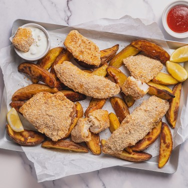 Sheet Pan Fish and Chips Recipe | SideChef