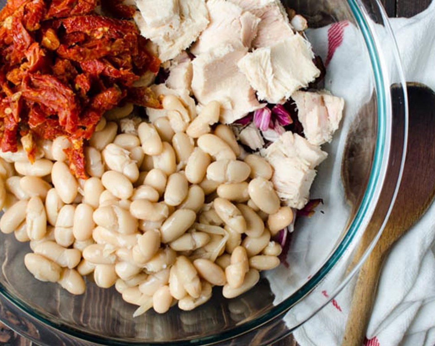 step 5 Drain and flake Canned Tuna in Water (1 3/4 cups) with a fork into bite-sized chunks.