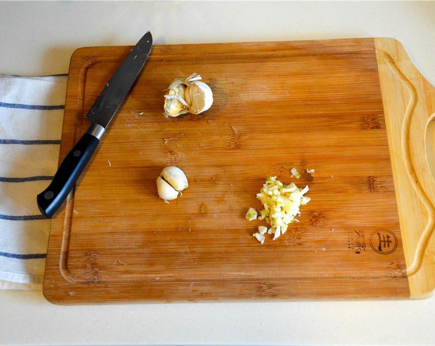 step 2 Mince the Garlic (3 cloves).