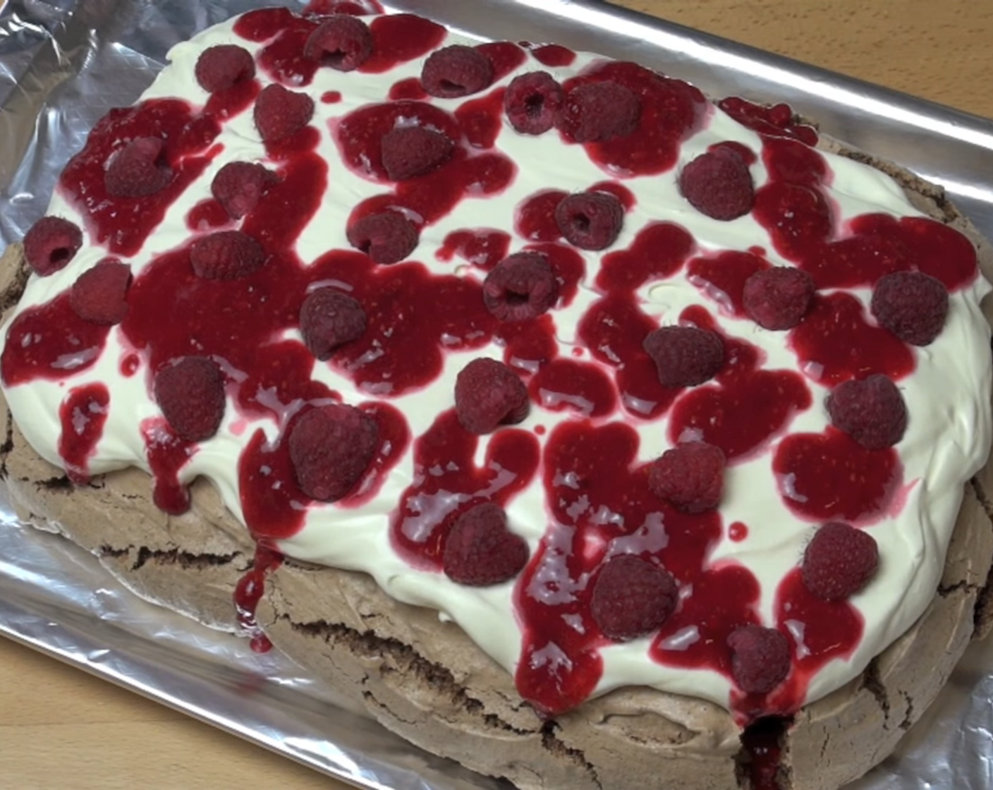 Chocolate Raspberry Pavlova