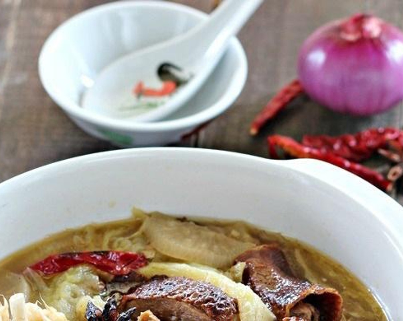 step 3 Add enough Water (to taste) to cover up the roast duck and vegetables. Bring to boil and add Brown Sugar (1 Tbsp) and Salt (1 tsp).