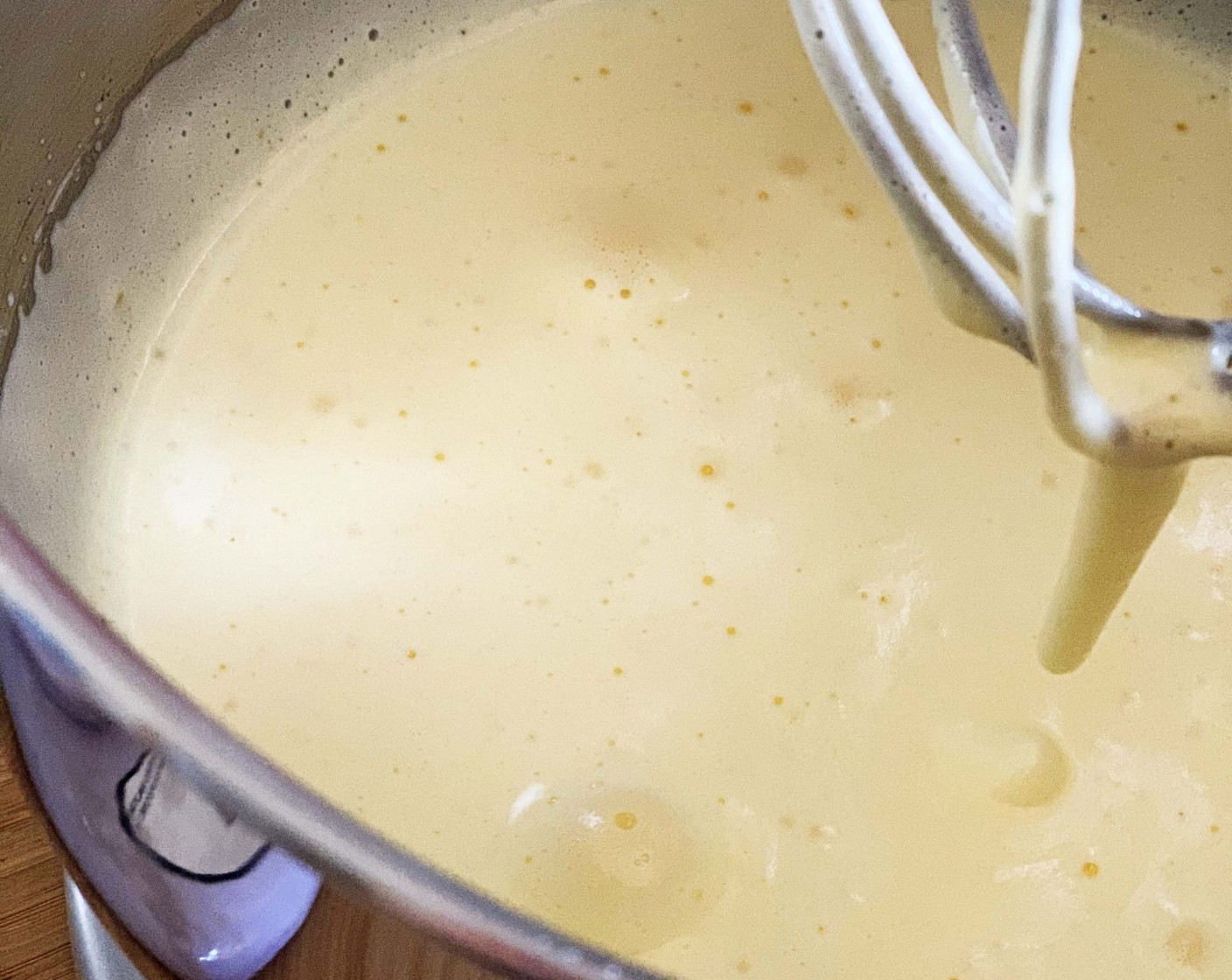 step 2 In the bowl of your electric mixer, whisk Eggland's Best Classic Eggs (3) and Granulated Erythritol (1/3 cup) until light and foamy.